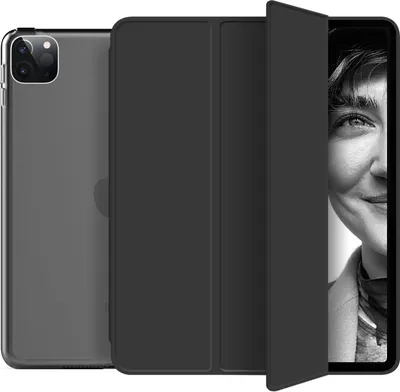Produktbild von Schutzhülle für Apple iPad Pro 12.9" 6./5./4. Generation 2022 2021 2020 Smart Cover Hülle Etui - SCHWARZ