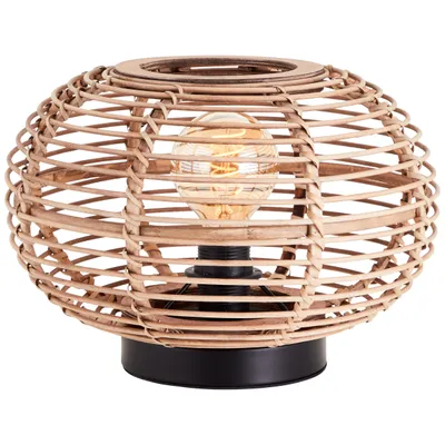 Imagen del producto de Brilliant Lámpara de Mesa Woodball Negro Bambú Ø32cm Máx. 40W E27 Interruptor