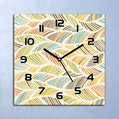 Produktbild von Wanduhr Echt-Glas-Küchenuhr Abstrakt Bunte Blau Quarz 30x30 Deko Bilder