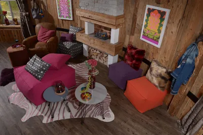 Produktbild von H.O.C.K. Livigno Bean Cube Pouf 55x55x35cm anthrazit 800