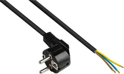 Immagine prodotto di Cavo di alimentazione Schuko tipo E+F spellato 0,75 mm² nero 2 m