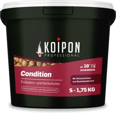 Produktbild von KOIPON Condition 1,75kg 3mm Koi- & Goldfischfutter Frühjahr/Herbst