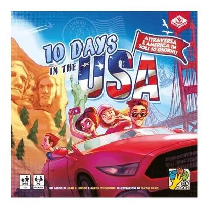 Imagen del producto de 10 Days in the USA (Edición italiana) – Juego de mesa – dV Giochi – 2-4 jugadores – 10+