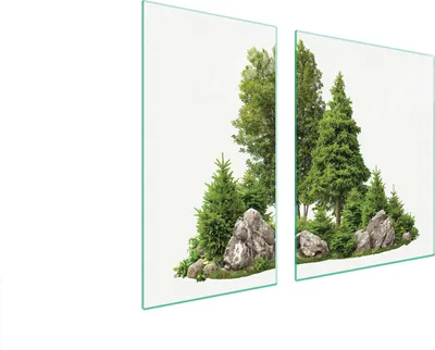 Immagine prodotto di Piastre copri fornelli 2 pezzi 90x52 Copri piano cottura in Vetroceramica tagliere in vetro verde bosco