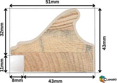 Produktbild von Bilderrahmen Antik Massivholz 'KÖLN' Shabby Chic Vintage Barock | Gold | CLAMARO, Größe:75x45