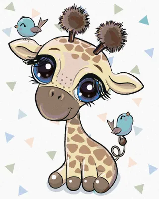 Produktbild von Diamondi - Diamond painting - KLEINE GIRAFFE, 40X50 cm, ohne Keilrahmen