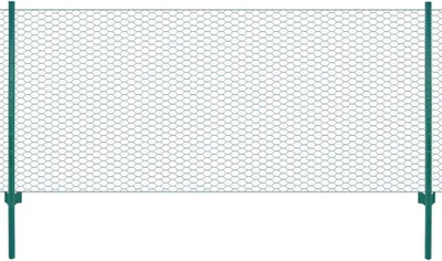 Produktbild von Maschendrahtzaun mit Pfosten Stahl 25 x 1 m Grün , Drahtzäune Design 2024
