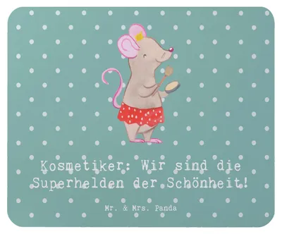 Produktbild von Mr. & Mrs. Panda Mauspad Kosmetiker Helden - Meeresbrise - Geschenk, computer mousepad, Mouse Pad, Geschenke für Berufstätige, Schönheit, Beruf, Make-Up, Maniküre, laptop