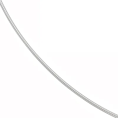 Produktbild von 1.2mm Halsreif Reif Kette rund 585 Weißgold Gold 45cm Halskette Halsschmuck