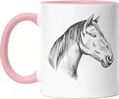 Produktbild von Pferd Tasse Rosa Pferdeliebhaber Pferde Pferdeflüsterer Reiten Pony Hobbie Liebe Freiheit Lebendig Horse