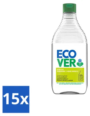 Produktbild von 15 x Ecover Spülmittel - Zitrone & Aloe Vera - 450 ml - Vorteilspackung - 15 Stücke