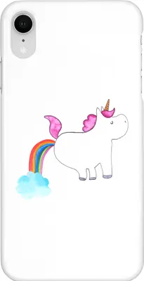 Produktbild von Mr. & Mrs. Panda Iphone XR Handyhülle Einhorn Pupsen - Weiß - Geschenk, Spaß, Regenbogen, Freundin, Lustig, Handy Case, Glitzer, Unicorn, Premium Kunststoff
