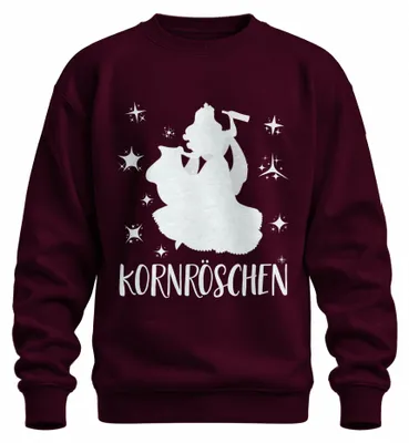 Immagine prodotto di Maglietta o felpa con scritta "Kornröschen Prinzessin Korn Schnaps Mädelsabend", colore bordeaux, taglia L