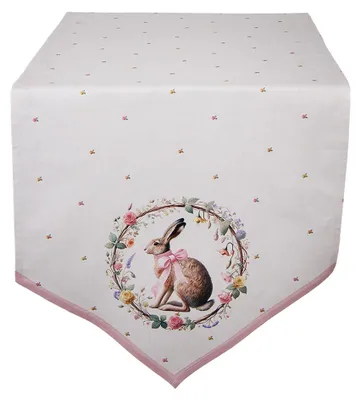 Obrázok produktu pre Clayre & Eef Bežec na stôl 50x160 cm Béžová bavlna