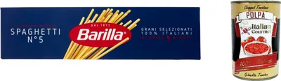 Produktbild von 10x Lange Nudeln Pasta Spaghetti N. 5, 100% italienisch Nudeln 500g + Italian Gourmet polpa 400g