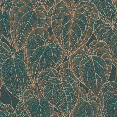 Immagine prodotto di Profhome 781281-GU Carta da parati in tessuto non tessuto Nature floreale scintillante marrone verde oro 5,33 m2
