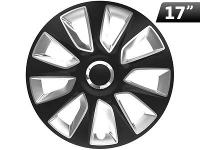 Zdjęcie produktu dla Kołpak Stratos RC black / silver 17``, 1 szt.