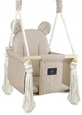 Immagine prodotto di Altalena per bambini Natilu in legno, portata 30 kg, corde da 6 m