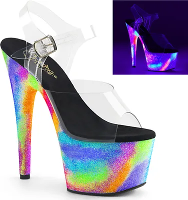 Produktbild von ADORE-708GXY Damen Sandale von Pleaser, Transparent EU 41, US 11