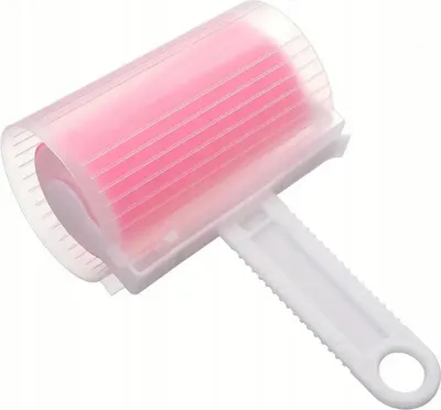Productafbeelding van Siliconen kledingreinigingsroller met hoesje, 17*10 cm, roze
