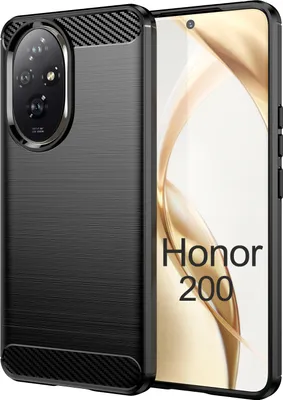 Produktbild von Carbon Hülle für Honor 200  Handyhülle Backcover TPU Silikon Bumper