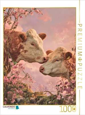Produktbild von CALVENDO Puzzle Ein Motiv aus dem Kalender Die Liebe zur Kuh | 1000 Teile Lege-Größe 64x48cm Foto-Puzzle für glückliche Stunden