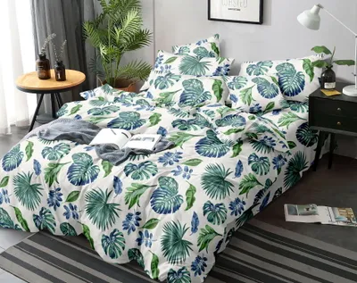 Produktbild von cotton-market Bettwäsche, Weiß, Modern gemustert, 100% Mikrofaser, Bettbezug 200x200 cm, 2 Kissenbezüge 70x80 cm, 3 Teile, Reißverschluss, weich, knitterarm, maschinenwaschbar, bügelbar, schadstoffgeprüft, Wendebettwäsche