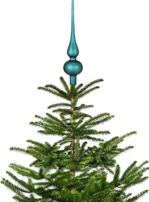 Produktbild von Christbaumspitze 26cm Green Emerald blaugrün matt