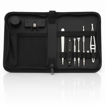 Produktbild von AUGUSTA Uhrmacherwerkzeug Set 10-teilig – Uhrenwerkzeug für Batteriewechsel, Armbandwechsel und Uhrenreparatur