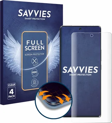 Produktbild von 4x Savvies Fullscreen Schutzfolie für Honor 70 Displayschutz Folie Fullcover Klar Transparent