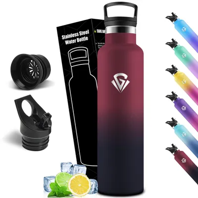 Produktbild von Trinkflasche Edelstahl 1L BPA-frei, Isolierflasche auslaufsicher, Wasserflasche