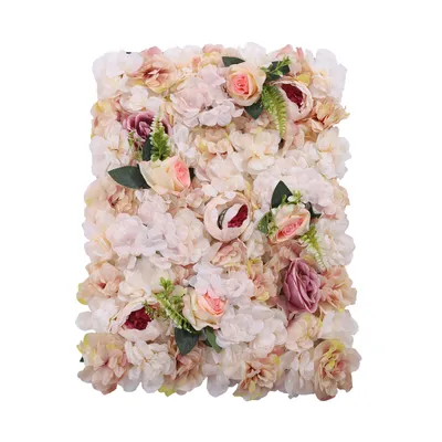 Zdjęcie produktu dla 6 sztuk kwiatowa ściana różana ściana 60x40cm sztuczne panele ścienne kwiatowe na ślubne tło weselne