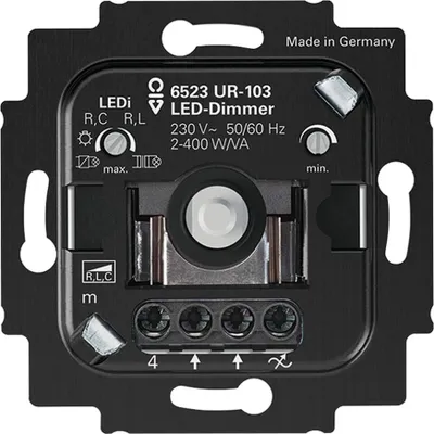 Produktbild von Busch-Jaeger Drehdimmer Einsatz Bedienung mit Dreh-/Druckknopf 230 V 2...400 V A, 1 Stk.