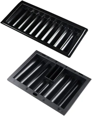Imagen del producto de Bandeja de fichas de póker de plástico con 2 compartimentos para cartas, 2 unidades, color