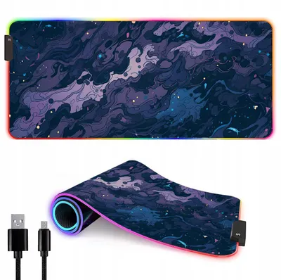Zdjęcie produktu dla Dla Graczy Duża Gamingowa Podkładka Pod Myszkę Rgb Xxl Na Biurko Led 4Mm