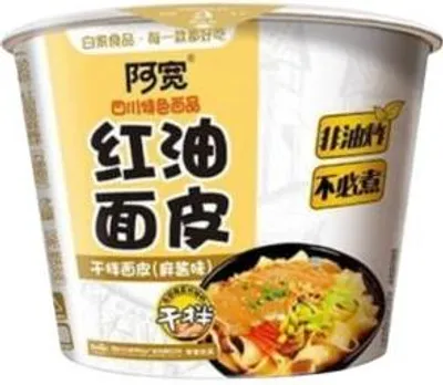 Produktbild von BAIJIA A-Kuan Breite Nudeln mit Sesampaste Cup 115g