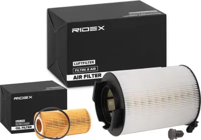 Produktbild von RIDEX Filterset Inspektionspaket Filtersatz für VW Golf V Schrägheck (1K1) TOURAN (1T1, 1T2) Passat Variant (3C5) GOLF PLUS (5M1, 521) für AUDI