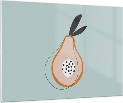 Produktbild von Bilder auf glas - Einteilig - Birne Bild Jugend - 100x70cm - Glasbilder - Wandbilder - Bilder - zum Aufhängen bereit - Wanddekoration aus Glas - Glas Bilder - Wandbild auf Glas - GAA100x70-4616