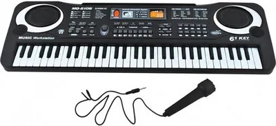Obrázok produktu pre Verk 18181 Elektronické klávesy s mikrofónom 61 kláves čierna