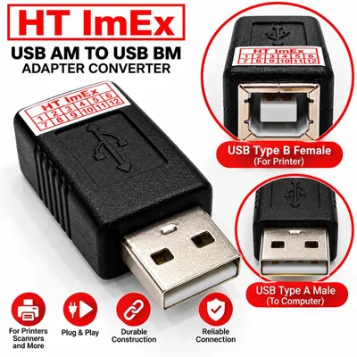 Produktbild von USB 2.0 Hi-Speed-Adapter USB-A-Stecker auf USB-B-Buchse