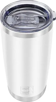 Imagen del producto de Botella de agua térmica de 20 oz, de acero inoxidable, con aislamiento al vacío, impermeable y con aislamiento térmico, ideal para uso en interiores y exteriores