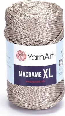 Produktbild von YarnArt Macrame XL 3 mm – Polyester-Kordel | Farbe 156 Cappuccino | Stabil, leicht & perfekt für Makramee & Deko - 250g