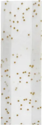 Produktbild von PP-Stollenbeutel "Goldene Sterne" 20 + 7 x 56 cm 10 Stück
