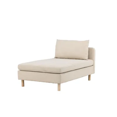 Image de Zero canapé, lit de repos module de canapé méridienne beige.