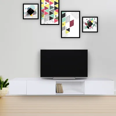Produktbild von Skye Decor, Wagna, Fernsehtisch, Weiß, 100 % MELAMINBESCHICHTETE SPANPLATTEN, 180 x 25 x 30 cm