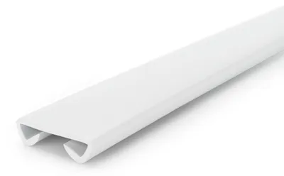Immagine prodotto di Profilo per corrimano QUEST, corrimano in PVC 40x8 mm, corrimano per scale, listello per corrimano, rivestimento per corrimano STANDARD, corrimano in plastica, bianco, 1 m