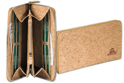 Produktbild von Woodland® VEGAN Große Damengeldbörse RFID/NFC Blocker Naturkork