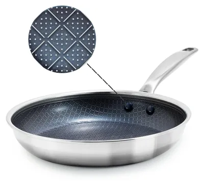 Image de Poêle antiadhésive en acier inoxydable "Blue Diamond Hybrid", 24 cm, revêtement en céramique sans