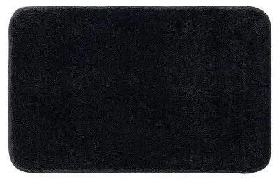 Image de Tapis de bain antidérapant, lavable, noir, 40x60 cm, en microfibre