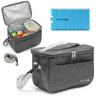 Produktbild von Thermotasche 7,5 L Kühltasche wasserdicht mit 1 Kühleinsatz ideal für Camping & Reisen Grau